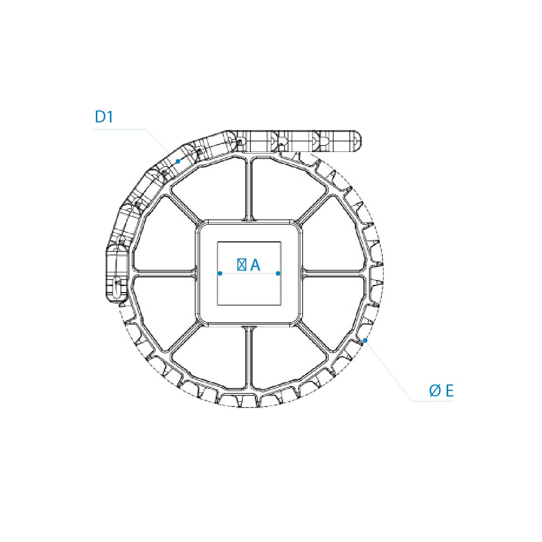 RODA E25C ACETAL NATURAL - TRAÇÃO